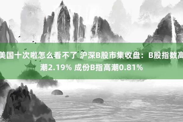 美国十次啦怎么看不了 沪深B股市集收盘:B股指数高潮2.19% 成份B指高潮0.81%