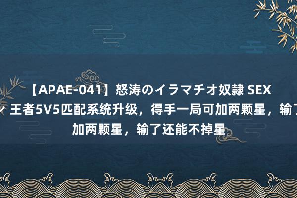 【APAE-041】怒涛のイラマチオ奴隷 SEXコレクション 王者5V5匹配系统升级,得手一局可加两颗星,输了还能不掉星